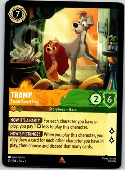 #10 Tramp - Street-Smart Dog - Rare 2025 Disney Lorcana Archazia's Island - Image 1