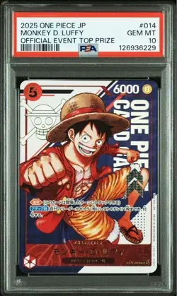 PSA 10 2025 One Piece Card Monkey D. Luffy Flagship Battle Winner Promo Alt Art - Image 3