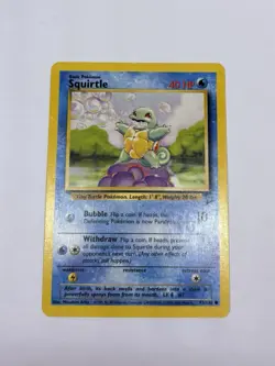Vintage Pokemon Card - 2000 Pokemon TCG - Base Set 2 Squirtle 93/130 NM/LP - Image 1