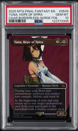 2025 MTG FINAL FANTASY #0549 YUNA, HOPE OF SPIRA PSA 10 - Image 1