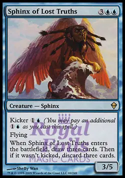 Sphinx of Lost Truths 1x FOIL ZEN MTG Zendikar Rare MINT blue - Image 1
