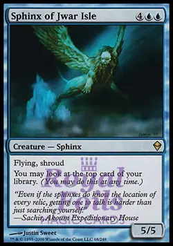 Sphinx of Jwar Isle 3x FOIL ZEN MTG Zendikar Rare 2 MINT + 1 NM blue - Image 1