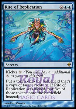 Rite of Replication 1x FOIL ZEN MTG Zendikar Rare MINT blue - Image 1