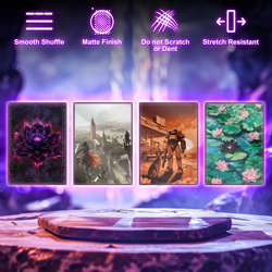 100CT Matte Art Card Sleeves for MTG, 66X92Mm, Black Lotus Design - Image 5