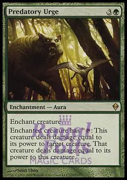 Predatory Urge 2x FOIL ZEN MTG Zendikar Rare MINT green - Image 1
