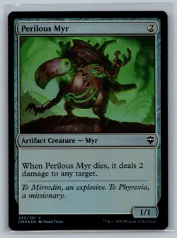 Magic The Gathering Commander Legends Perilous Myr #330/361 Foil MTG TCG - Image 1