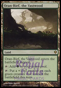 Oran-Rief, the Vastwood 1x FOIL ZEN MTG Zendikar Rare MINT green land - Image 1