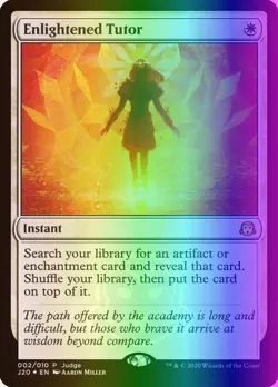 MTG Magic the Gathering Enlightened Tutor (2/10) Judge Gift Cards 2020 LP FOIL - Image 1