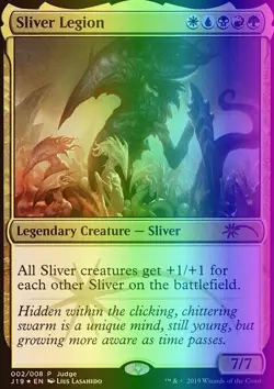 MTG Magic the Gathering Sliver Legion (2/8) Judge Gift Cards 2019 LP FOIL - Image 1