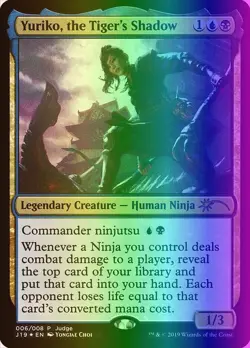 MTG Yuriko, the Tiger's Shadow (6/8) Judge Gift Cards 2019 NM FOIL - Image 1
