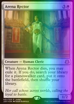 MTG Magic the Gathering Arena Rector (1/10) Judge Gift Cards 2020 LP FOIL - Image 1