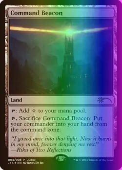 MTG Magic the Gathering Command Beacon (4/8) Judge Gift Cards 2016 LP FOIL - Image 1