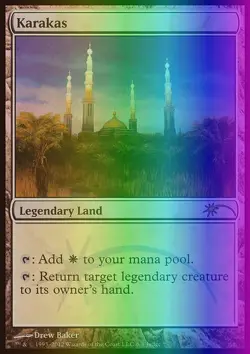 MTG Magic the Gathering Karakas (6/9) Judge Gift Cards 2012 LP FOIL - Image 1