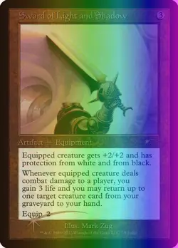 MTG Sword of Light and Shadow (7/9) Judge Gift Cards 2012 NM FOIL - Image 1
