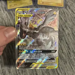 Pokemon Pikachu & Zekrom GX TAG TEAM Full Art Promo Holo SM168 240 HP Card - Image 1