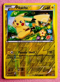 Pikachu 27/111 Reverse Holo | XY Furious Fists Pokemon Card | LP/DMG Corner Bend - Image 1
