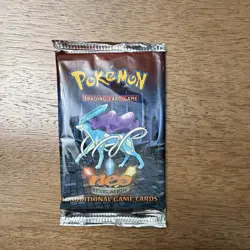 Pokemon TCG Neo Revelation Sealed Booster Pack 11 Cards 2001 Suicune Art - Image 1