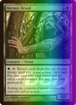 MTG Magic the Gathering Hermit Druid (6/6) Judge Gift Cards 2004 LP FOIL - Image 1
