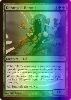 MTG Magic the Gathering Deranged Hermit (5/6) Judge Gift Cards 2004 LP FOIL - Image 1