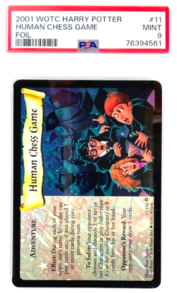PSA 9 MINT HUMAN CHESS Harry Potter Card #11 11/116 Base Set Holo Rare 2001 WOTC - Image 1