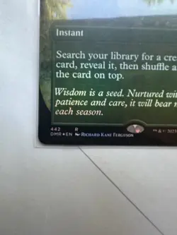 MTG Magic The Gathering Dominaria Remastered Borderless Foil #442 Worldly Tutor - Image 4