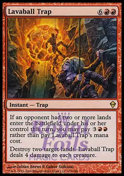 Lavaball Trap 1x FOIL ZEN MTG Zendikar Rare MINT red - Image 1