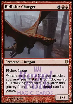 Hellkite Charger 1x FOIL ZEN MTG Zendikar Rare NM red - Image 1