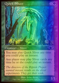 MTG Magic the Gathering Quick Sliver (136/145) Legions LP FOIL - Image 1