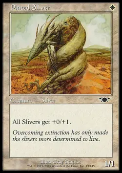 MTG Magic the Gathering Plated Sliver (19/145) Legions LP - Image 1