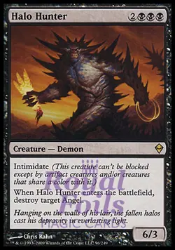 Halo Hunter 2x FOIL ZEN MTG Zendikar Rare MINT black - Image 1