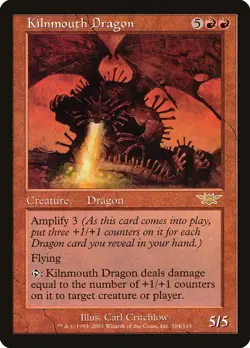 MTG Magic the Gathering Kilnmouth Dragon (104/145) Legions LP - Image 1
