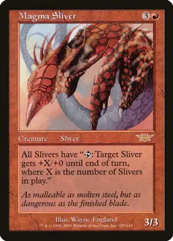 MTG Magic the Gathering Magma Sliver (107/145) Legions HP - Image 1