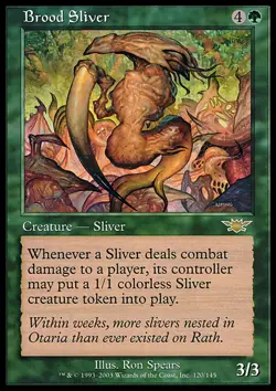 MTG Magic the Gathering Brood Sliver (120/145) Legions LP - Image 1