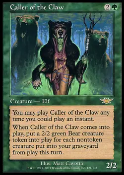 MTG Magic the Gathering Caller of the Claw (121/145) Legions HP - Image 1