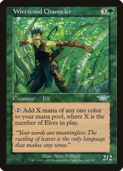 MTG Magic the Gathering Wirewood Channeler (144/145) Legions NM - Image 1