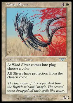 MTG Magic the Gathering Ward Sliver (25/145) Legions LP - Image 1