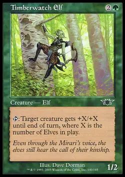 MTG Magic the Gathering Timberwatch Elf (140/145) Legions MP - Image 1