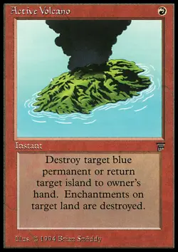 Magic the Gathering MTG Active Volcano (130) Legends LP - Image 1