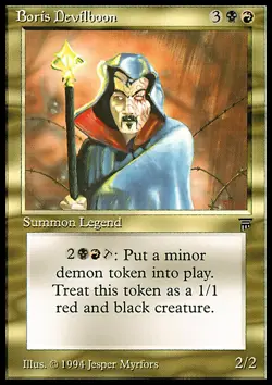 MTG Magic the Gathering Boris Devilboon (223/310) Legends LP - Image 1