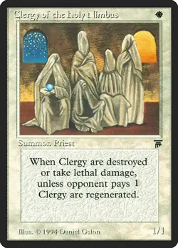 MTG Magic the Gathering Clergy of the Holy Nimbus (6/310) Legends LP - Image 1
