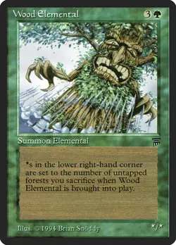 MTG Magic the Gathering Wood Elemental (215/310) Legends LP - Image 1