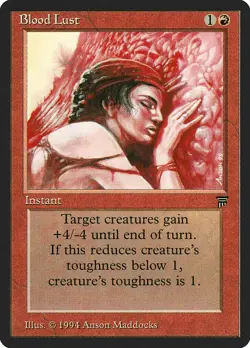 MTG Magic the Gathering Blood Lust (135/310) Legends LP - Image 1