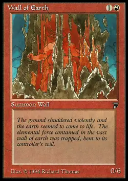 Magic the Gathering MTG Wall of Earth (169) Legends MP - Image 1