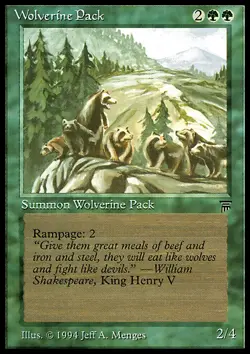 MTG Magic the Gathering Wolverine Pack (214/310) Legends LP - Image 1