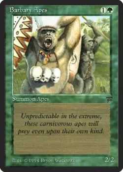 MTG Magic the Gathering Barbary Apes (176/310) Legends LP - Image 1