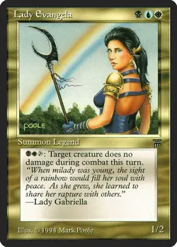 MTG Magic the Gathering Lady Evangela (240/310) Legends LP - Image 1