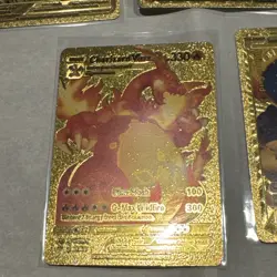 Set of 5 Pokemon Charizard Gold Foil Fan Art NM - Excellent Condition - Image 5