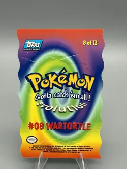 1999 TOPPS Pokemon Series 2 Wartortle 8 of 12 Die Cut NM - Image 2