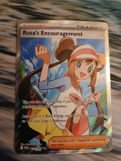 POKEMON Rosa's Encouragement 114/088 ULTRA RARE FULL ART TRAINER Perfect Order - Image 1