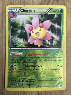Cherrim 7/135 Reverse Holo Pokemon Card TCG Plasma Storm - MP - Image 1